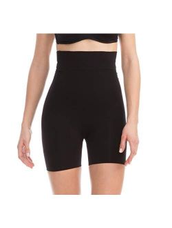 Farmacell Shape 602 Women's high-Waisted Shaping Control mid-Thigh Shorts with Flat Belly Effect, 100% Made in Italy