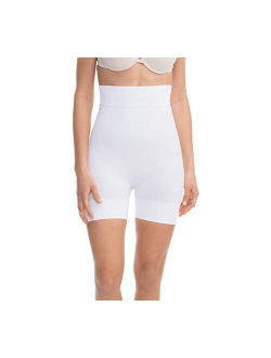 Farmacell Shape 602 Women's high-Waisted Shaping Control mid-Thigh Shorts with Flat Belly Effect, 100% Made in Italy