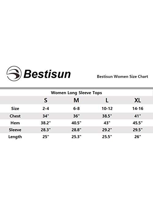 Bestisun Long Sleeve Yoga Athletic Tops Mesh Long Sleeve Open Back Running Shirts Activewear for Women Fitted
