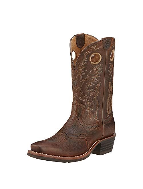 Ariat Heritage Roughstock Western Boot - Men's Square Toe Leather Work Boot