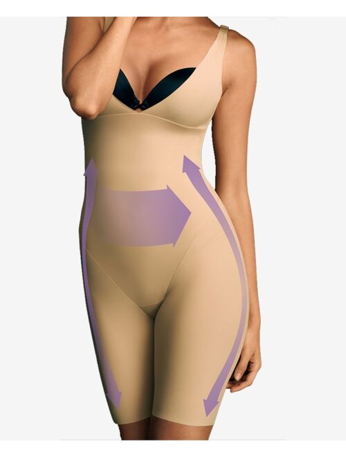Maidenform Women's  Firm Tummy-Control Instant Slimmer Long Leg Open Bust Body Shaper 2556