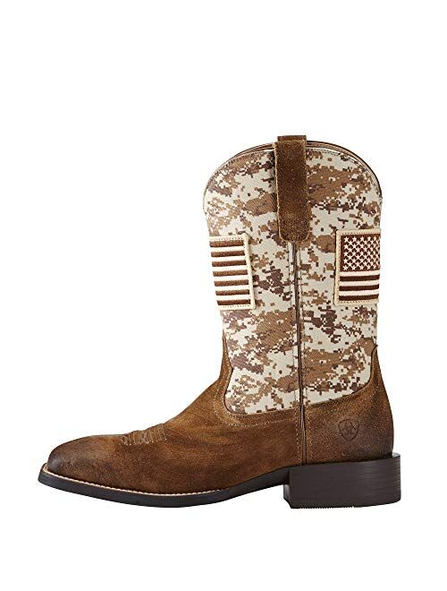 Ariat Sport Patriot Western Boot – Men’s Leather, Square Toe Western Boots