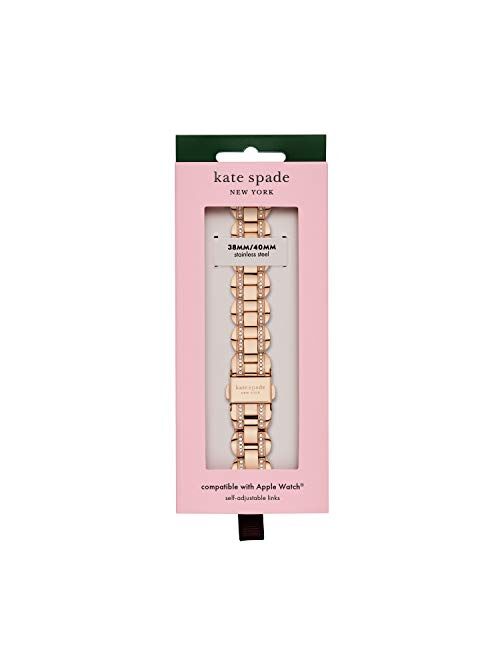Kate Spade New York Interchangeable Stainless Steel Band Compatible with Your 38/40MM Apple Watch- Straps for use with Apple Watch Series 1,2,3,4,5,6