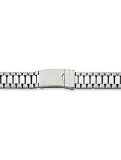 Sonia Jewels Gilden Men's Long 18-22mm Stainless Watch Band 7.5"
