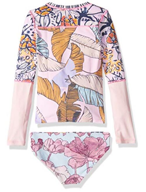 Maaji Girls' Long Sleeve Rashguard Swimsuit Set