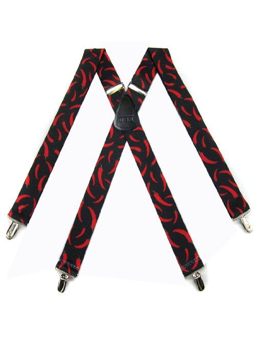 Black - Red Novelty Suspenders By The-Perfect-Necktie