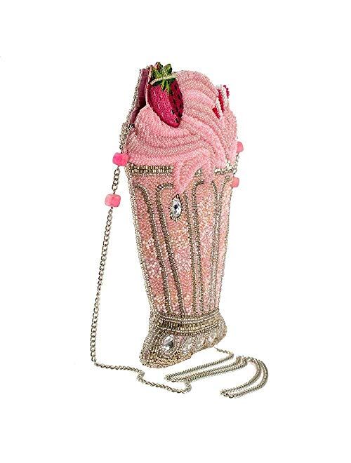 Mary Frances Shake It Up Beaded Crossbody Handbag, Pink