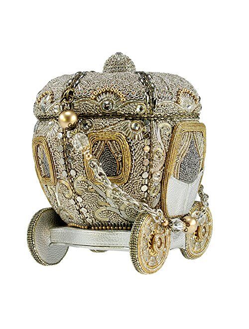 MARY FRANCES Before Midnight Beaded Bejeweled Cinderella Carriage Coach Purse Handbag