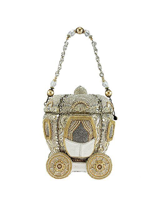 MARY FRANCES Before Midnight Beaded Bejeweled Cinderella Carriage Coach Purse Handbag