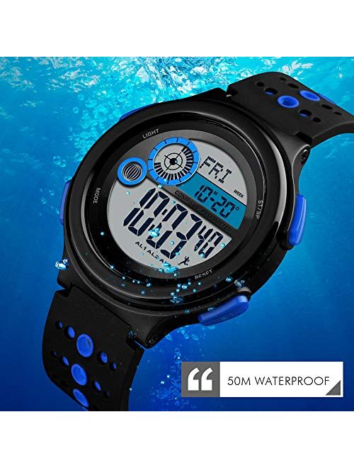 Boys' Watches, Huge Dial Cool Chirstmas Gifts 100M Waterproof Sports Casual Wristwatch for Boys Girls Youth Ages 11-15