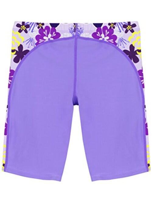 UPF 50 Sun Protection Tuga Girls Two-Piece Short Sleeve Swimsuit Set 2-14Years
