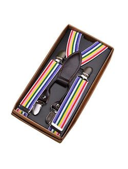 Kids Elastic Braces Clip 4 Clips-on Adjustable Suspenders