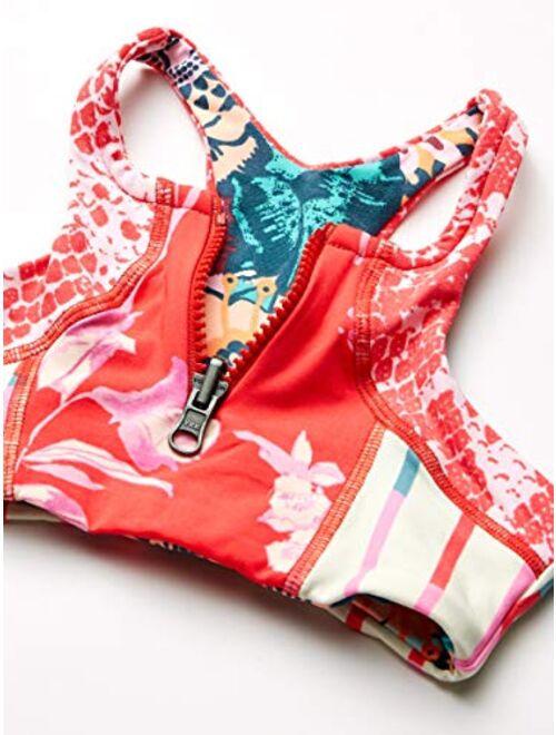 Maaji Girls' High Neck with Zip Front Bikini Swimsuit Set