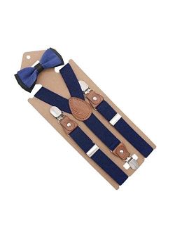 Sling Boys Girls Kids Adjustable Elastic Y-Back Braces Baby Suspenders Bow Tie Set Butterfly Necktie Wedding Casual (Color : 12)