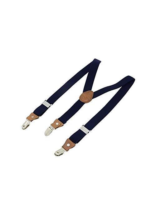 Sling Boys Girls Kids Adjustable Elastic Y-Back Braces Baby Suspenders Bow Tie Set Butterfly Necktie Wedding Casual (Color : 12)