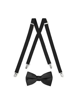 Suspender & Bow Tie with Pocket Square Set