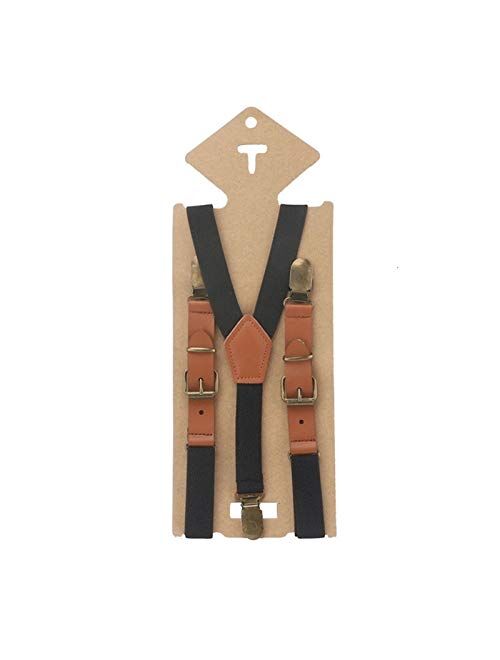 TLBBJ Sling 2cm Fashion Elastic Suspenders Solid Baby Boy Suspenders Children Retro Braces Adjustable Y-Shape Back Kids Suspenders Tirantes Casual (Color : 1)