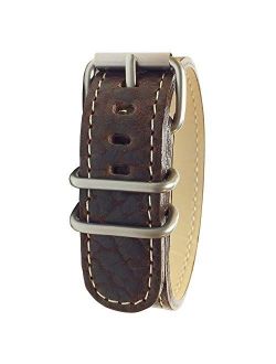 Bertucci B-240M Unisex Chestnut Bison Leather 22mm Watch Band