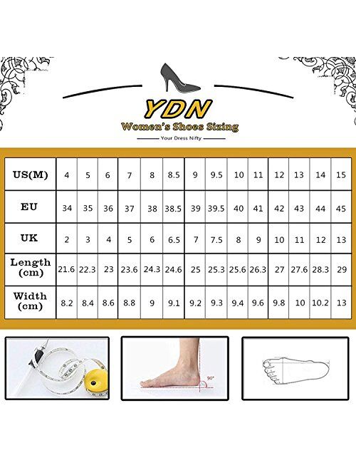 YDN Women Chic Pointed Toe Slip on Stilettos Mid Heel Pumps Polka Dots Shoes for Party