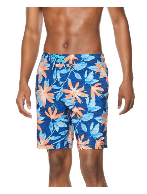 Speedo Men's Palm Spring Bondi Two-Way Stretch UPF 50+ Tie-Dyed Tropical-Print 20" Board Shorts