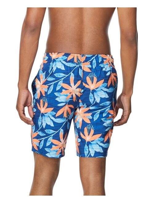 Speedo Men's Palm Spring Bondi Two-Way Stretch UPF 50+ Tie-Dyed Tropical-Print 20" Board Shorts