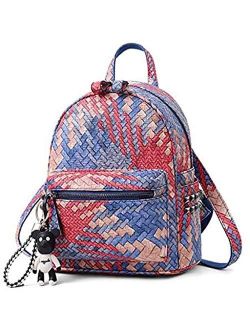 Qin Fashion Personality Mini Fresh Backpack Travel Bag,Women's Elegant Backpack Waterproof Anti-Theft Casual Handbag Leather Travel College Bag