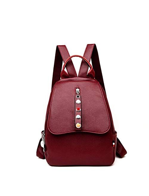Women Backpacks For Girls Travel Shoulder Bag Vintage School Casual Daypack Girl purple backpacks L31cm W24cm Thk12cm