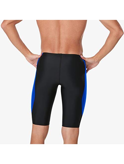 Speedo Men's Swimsuit Jammer Powerflex Eco Revolve Splice Team Colors