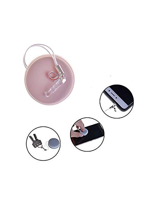 4pcs Macaron Screen Cleaner Cleaning Keychain Wipes with Dustproof plug, Washable and Reusable Soft Brush Cleaning Tool Best for Eyeglasses Sunglasses Lens Camera Mobile 
