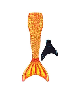 Authentic Wear-Resistant Mermaid Tail for Swimming, Kids and Adults, Monofin Included, for Girls and Boys