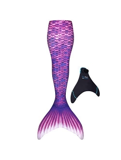 Authentic Wear-Resistant Mermaid Tail for Swimming, Kids and Adults, Monofin Included, for Girls and Boys