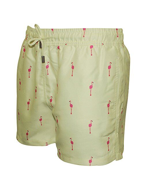 Nikben Flamingo Men's Swim Shorts, Lemon