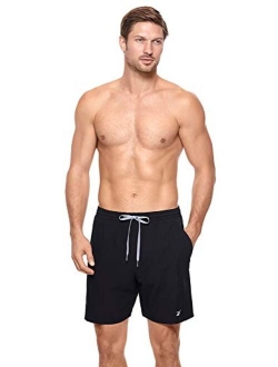 Men's Swimwear 7" Volley UPF 50 Elastic Waist Swim Shorts Bathing Suit Trunks