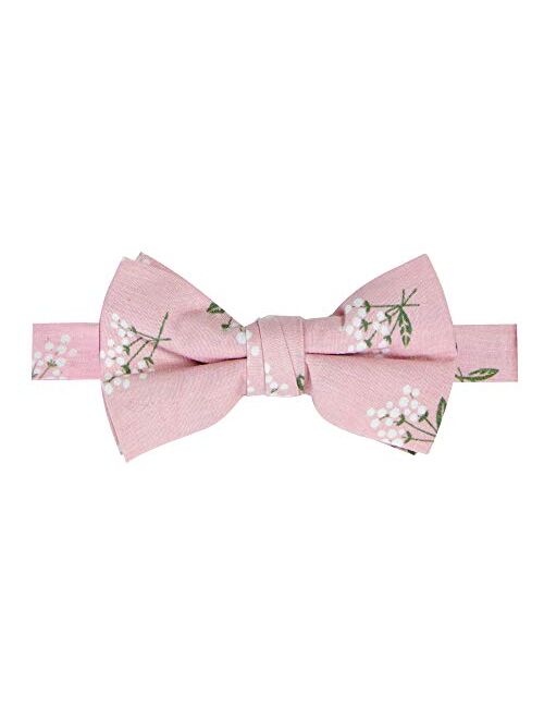 Spring Notion Boys' Suspenders and Pink Floral Bow Tie Set