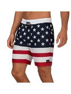 Men's Patriot USA 18" Inch Elastic Waist Volley Swim Short