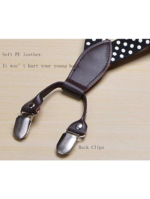 Children Suspender Clip Tie for Kids Youth 25.5" length (Comes in 15 Colors)