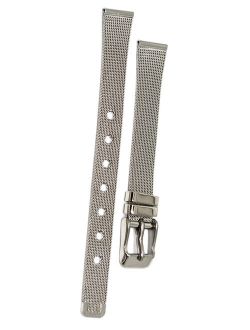 12MM SILVER STAINLESS STEEL MESH METAL BUCKLE WATCH BAND STRAP