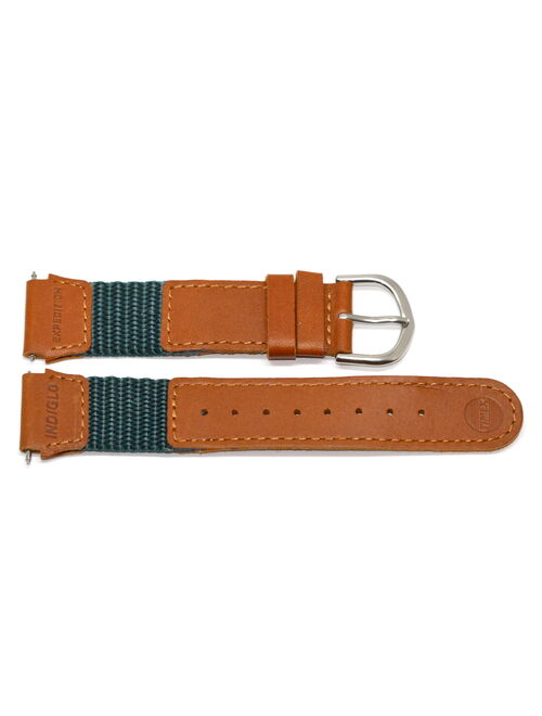 Timex 16MM GREEN BROWN LEATHER NYLON IRONMAN EXPEDITION INDIGLO WATCH BAND STRAP