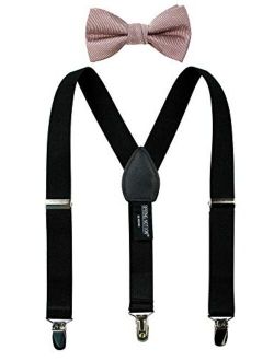 Boys' Suspenders and Rose Bow Tie Set