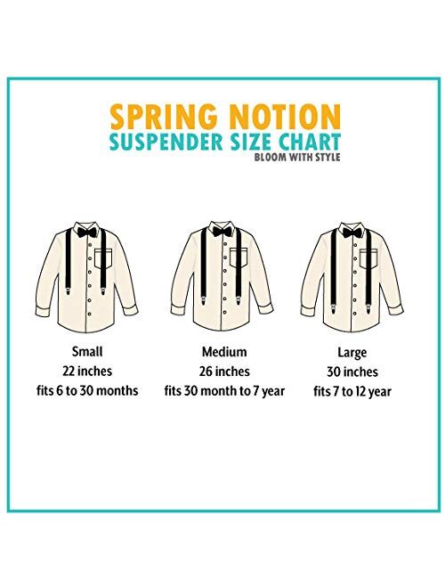 Spring Notion Boys' Woven Bow Tie and Suspender Set