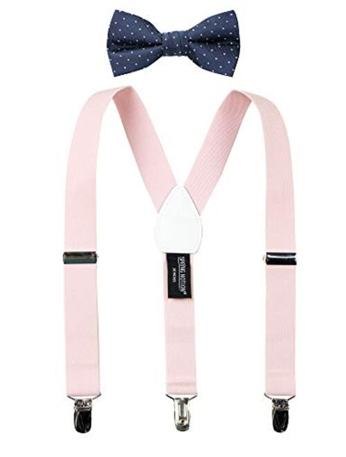 Spring Notion Boys' Suspenders and Blue Bow Tie Set 1