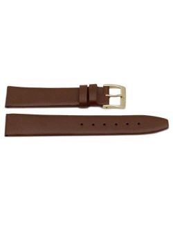 8mm Genuine Smooth Leather Flat Light Brown Watch Strap