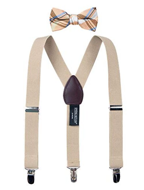 Spring Notion Boys' Suspenders and Orange Bow Tie Set