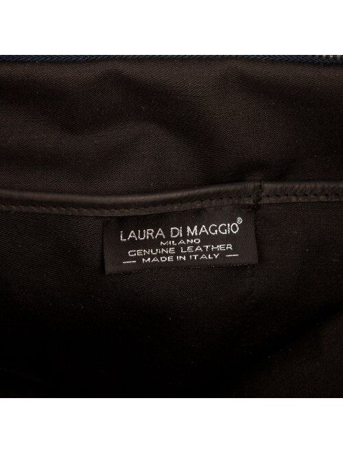 LAURA DI MAGGIO Italian Made Pink Leather Large Shoulder Hobo Bag