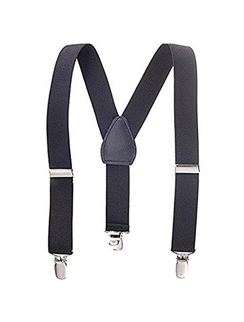 Ainow Kids and Baby Elastic Adjustable 1 inch Suspenders Multi Color