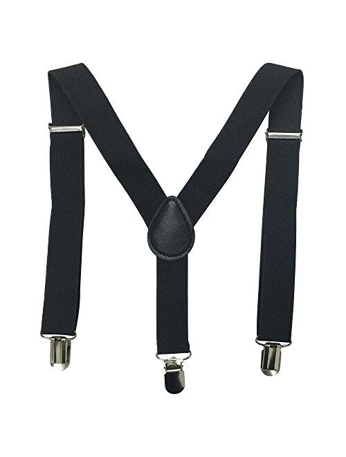Ainow Kids and Baby Elastic Adjustable 1 inch Suspenders Multi Color