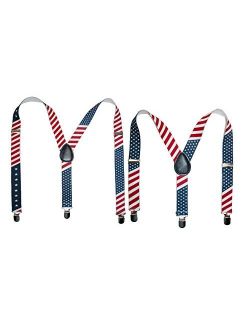 CTM Parent & Childs Matching Stars & Stripes American Flag Suspenders