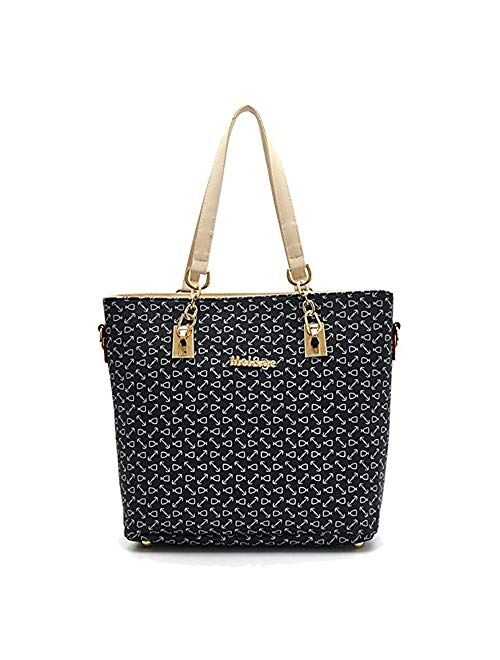 Women Handbag Set 6 Pcs PU Leather Tote Purse Set Multi-purpose Classic Shoulder Bag