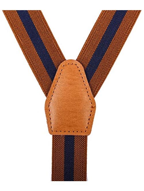 SUNNYTREE Boys Mens Suspenders Bow Tie Set Classic Y Shape Adjustable