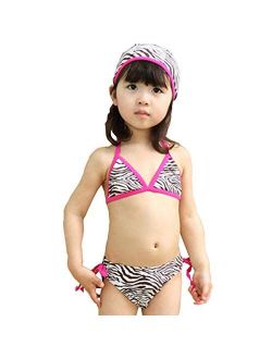 Kylin Express Zebra Lovely Little Girls Girls Two-Piece Swimwear 5T